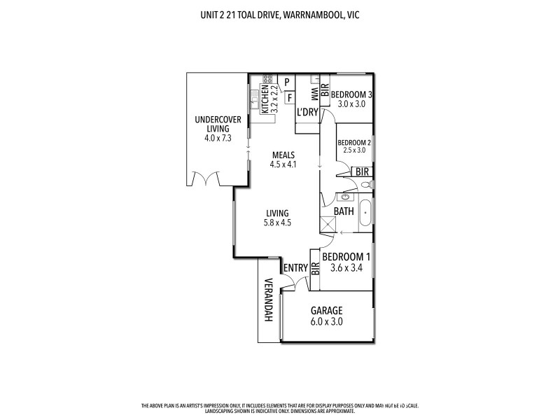 2/21 Toal Drive, Warrnambool VIC 3280 Floorplan