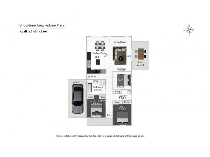 54 Cordeaux Crescent, Redbank Plains QLD 4301 Floorplan