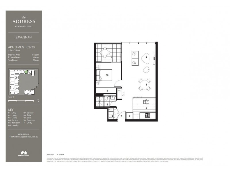 620/10 Half Street, Wentworth Point NSW 2127 Floorplan