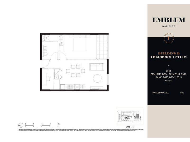 B215/18 Gadigal Avenue, Waterloo NSW 2017 Floorplan