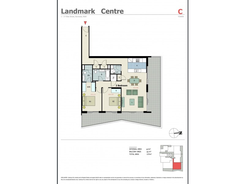 C503/1-17 Elsie Street, Burwood NSW 2134 Floorplan