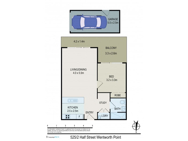 525/2 Half Street, Wentworth Point NSW 2127 Floorplan