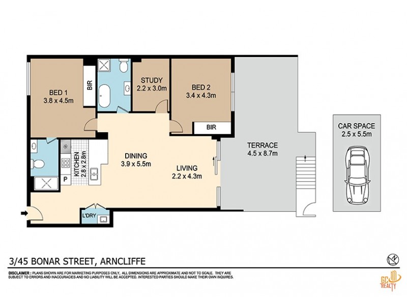 3/45 Bonar Street, Arncliffe NSW 2205 Floorplan