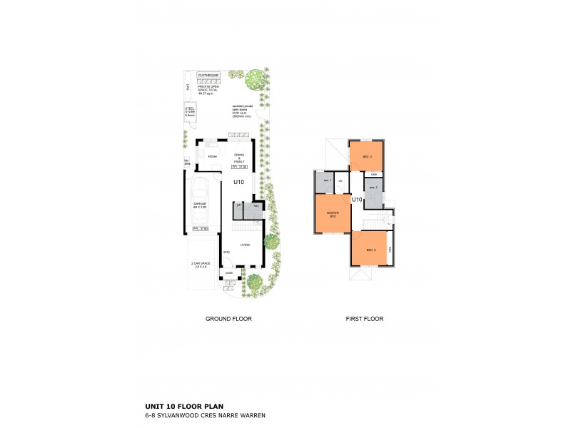 10/6 – 8 Sylvanwood Crescent, Narre Warren VIC 3805 Floorplan