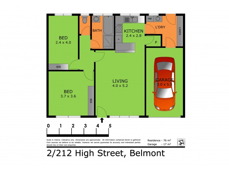 2/212 High Street, Belmont VIC 3216 Floorplan