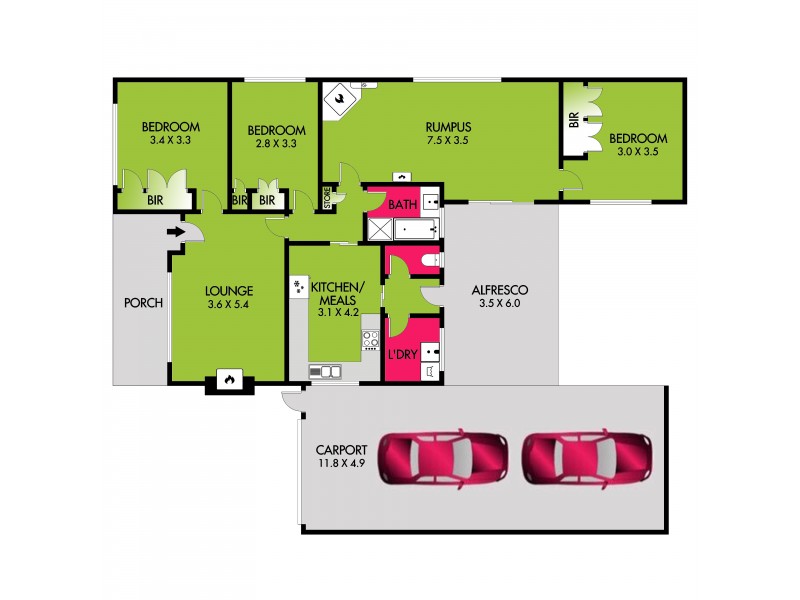 26 Glover Street, Newcomb VIC 3219 Floorplan