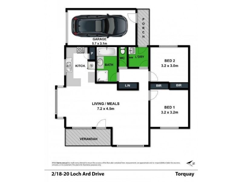 2/18-20 Lochard Drive, Torquay VIC 3228 Floorplan