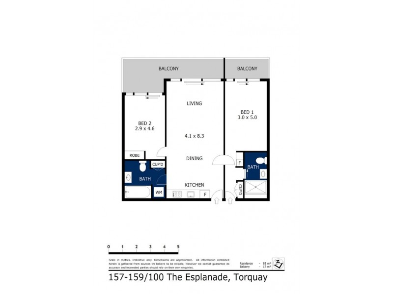 157-159/100 The Esplanade, Torquay VIC 3228 Floorplan