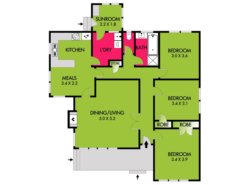 57 BOUNDARY ROAD, Newcomb VIC 3219 Floorplan