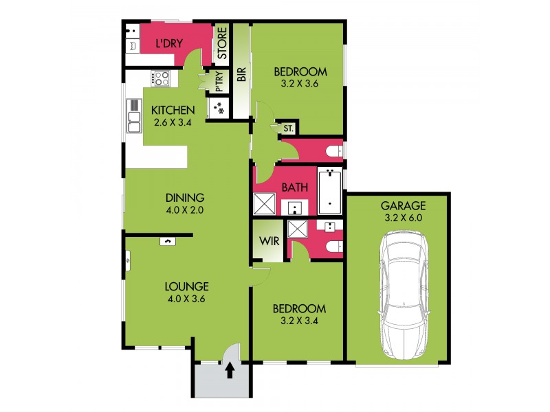 1/2 VINCENT COURT, Whittington VIC 3219 Floorplan