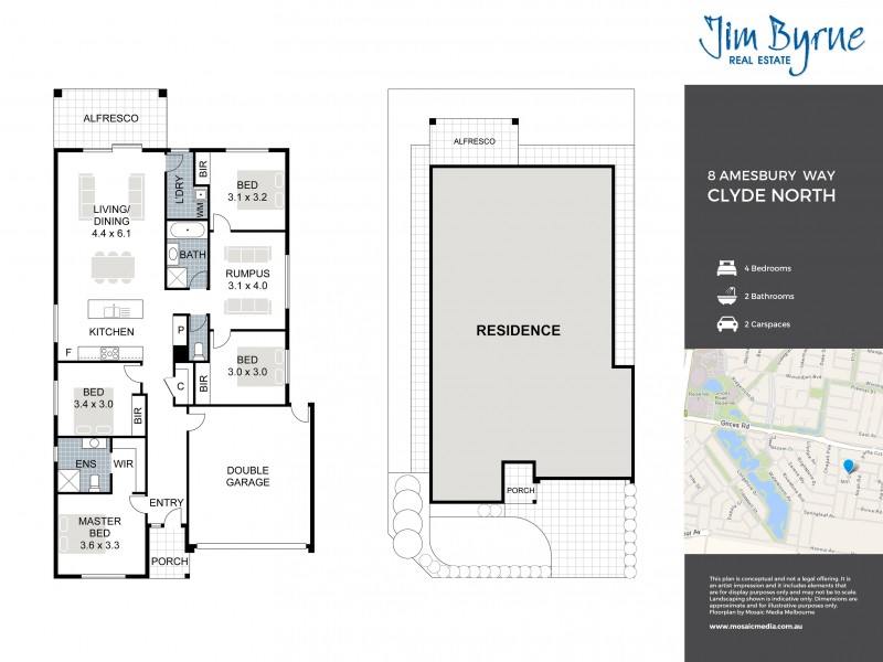 8 Amesbury Way, Clyde North VIC 3978 Floorplan