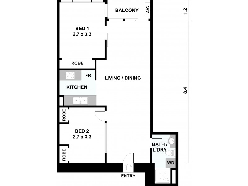 1904/151  City Road, Southbank VIC 3006 Floorplan