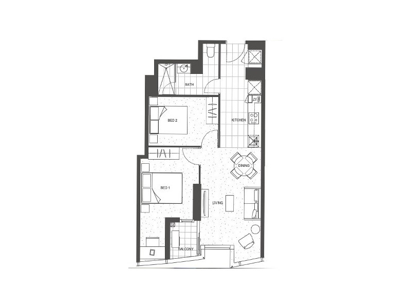 1607/279-289 La Trobe Street, Melbourne VIC 3000 Floorplan