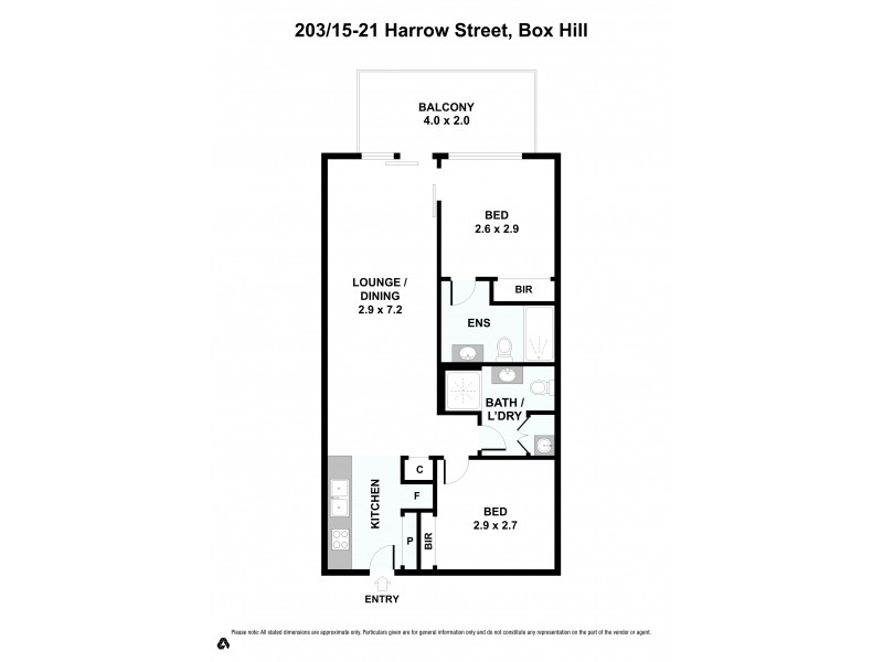 203/15-21 Harrow Street, Box Hill VIC 3128 Floorplan