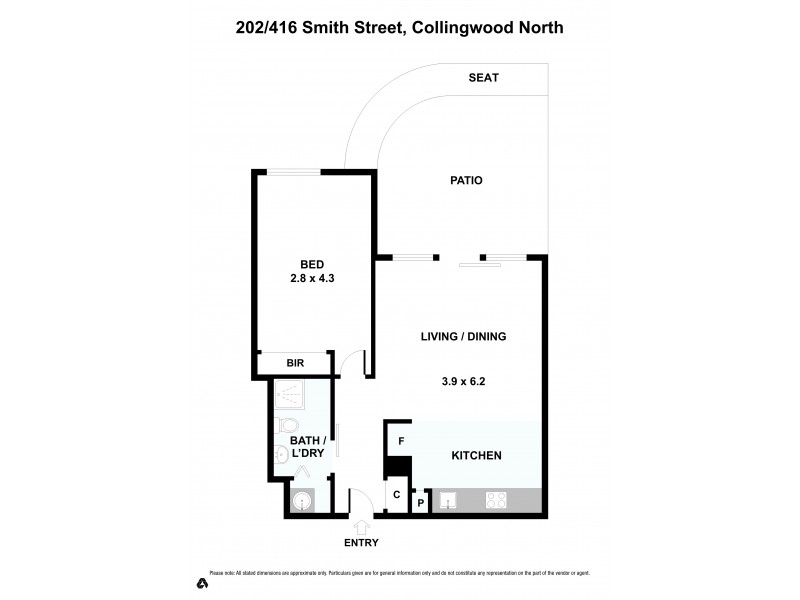 202/416 Smith Street, Collingwood VIC 3066 Floorplan