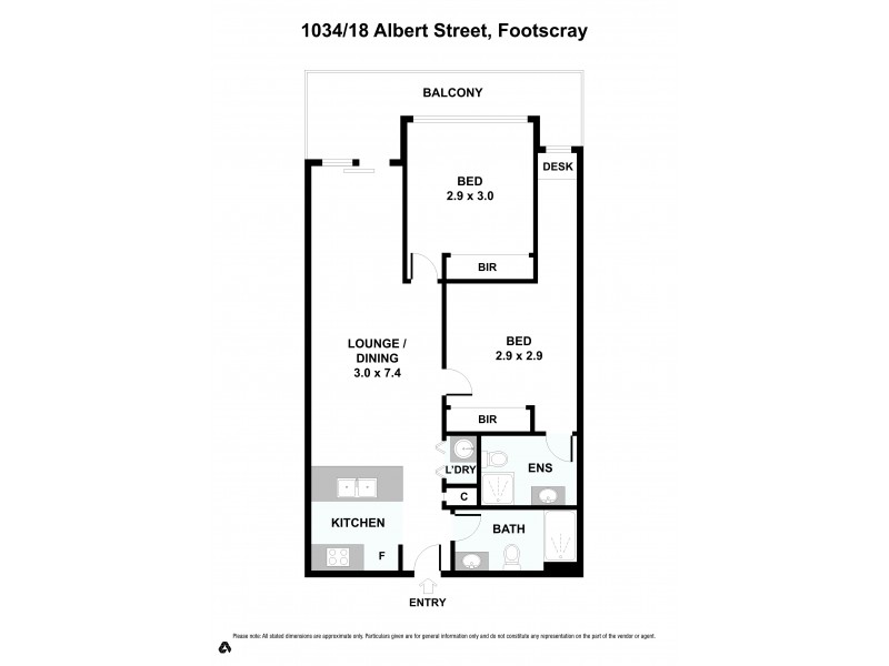 1034/18 Albert Street, Footscray VIC 3011 Floorplan