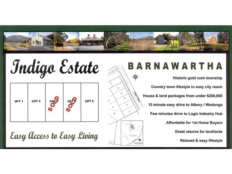 Lots 1 – 5 Stanley Street, Barnawartha VIC 3688