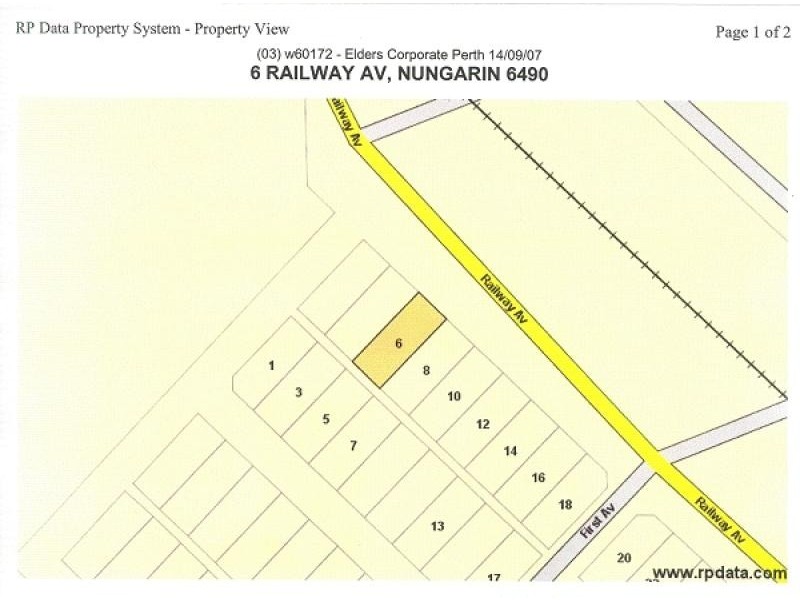 6 RAILWAY AVENUE, Nungarin WA 6490