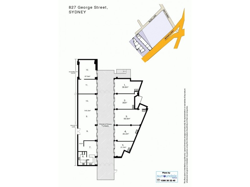 Shop 12/827-839 George Street, Sydney NSW 2000 Floorplan