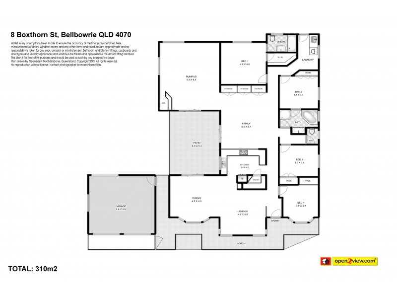 8 Boxthorn Street, Bellbowrie QLD 4070 Floorplan