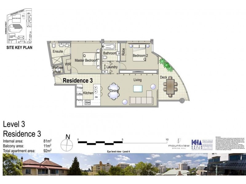 Unit 3 Mountview Residences at 10 Downing Street, Spring Hill QLD 4000