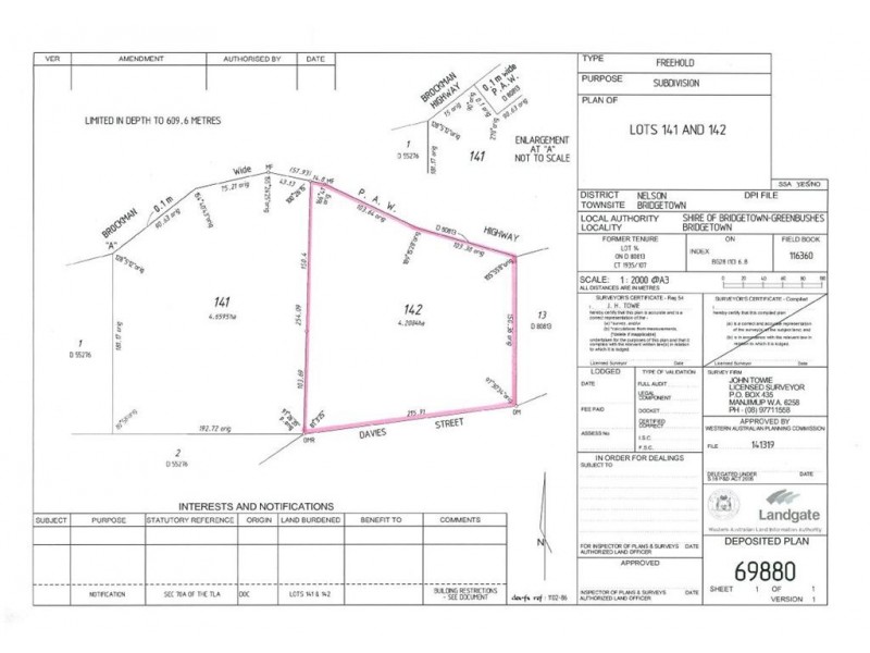 142 DAVIES STREET, Bridgetown WA 6255
