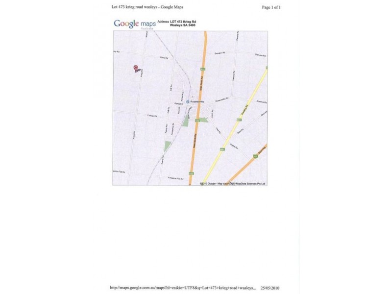 Lot 473 Kreig Road, Wasleys SA 5400