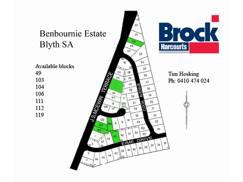 Lot 103 JS McEwin Tce, Blyth SA 5462
