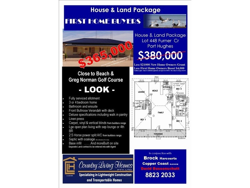 1 Furner Crescent-House and land package, Port Hughes SA 5558