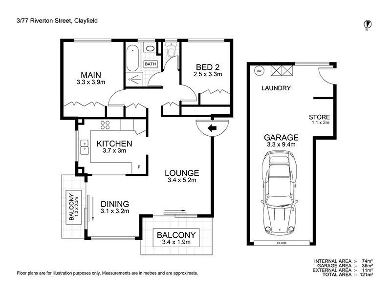 3/77 Riverton Street, Clayfield QLD 4011