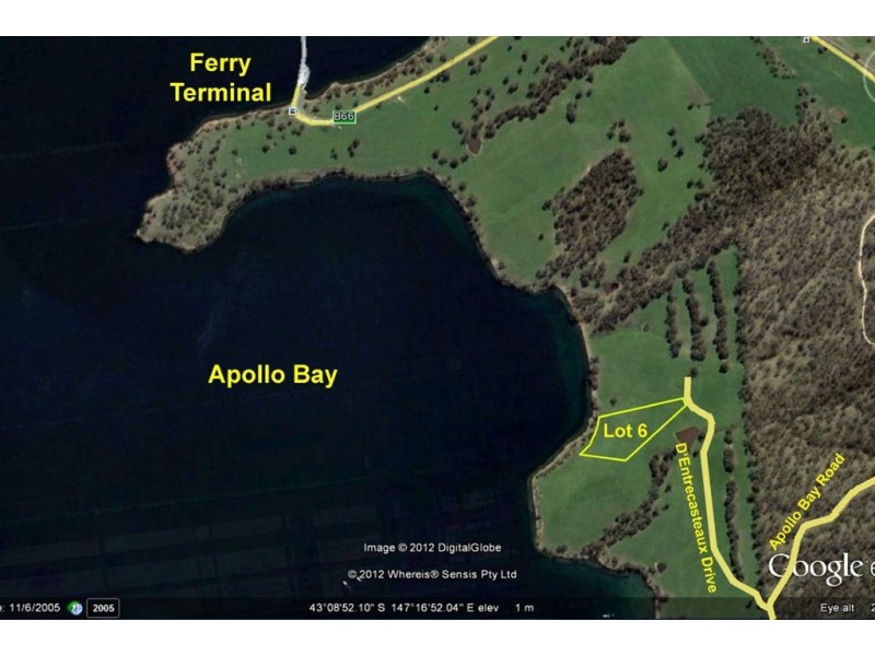 Lot 6 D’Entrecasteaux Drive, North Bruny TAS 7150
