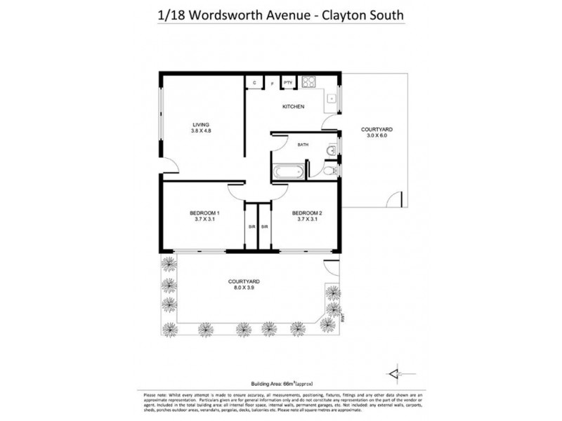 1/18 Wordsworth Avenue, Clayton South VIC 3169