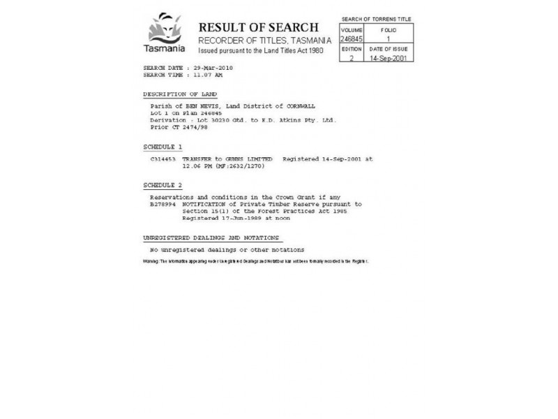 Blessington TAS 7212