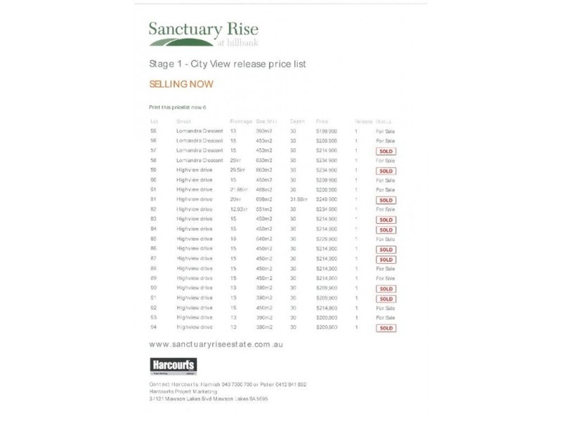 Sanctuary Rise (City View), Hillbank SA 5112