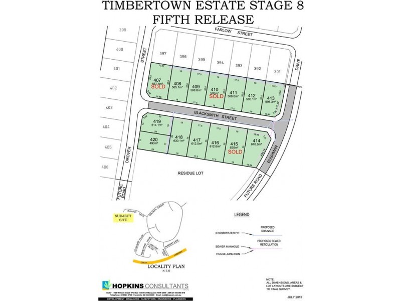 Lot 416 Timbertown Estate – Blacksmith Street, Wauchope NSW 2446