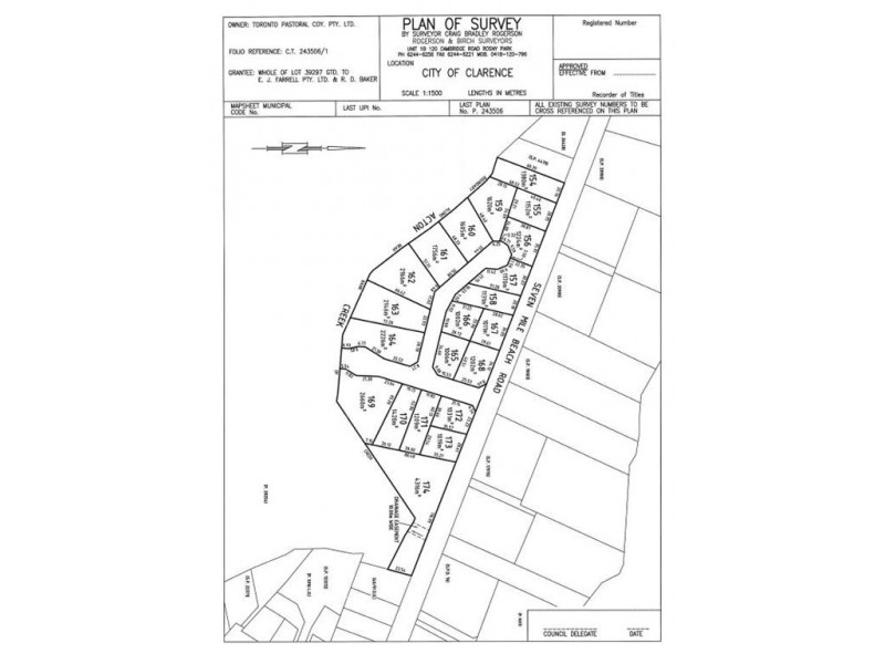 * Toronto Coastal Village Estate, Seven Mile Beach TAS 7170