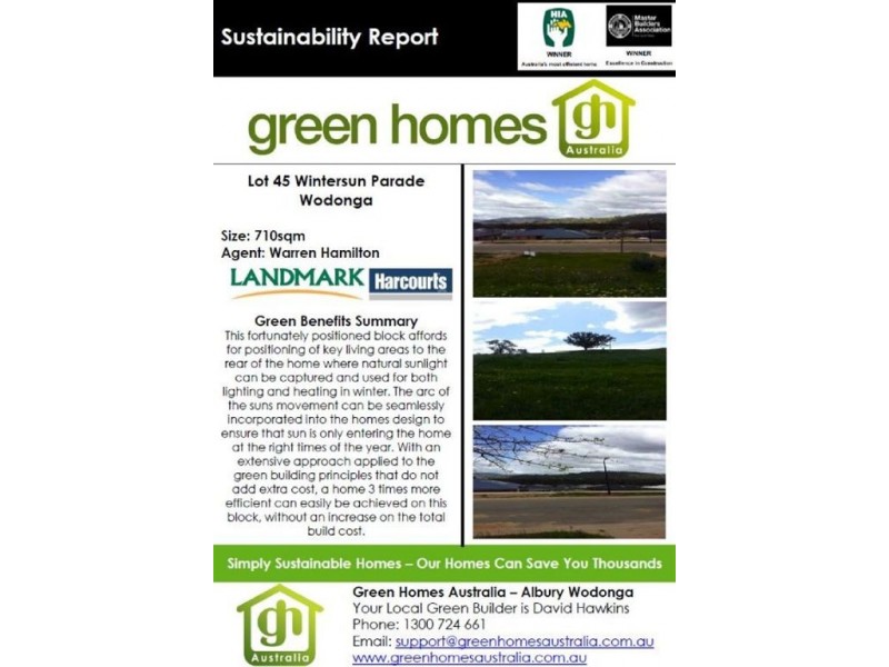 lot 45 Wintersun Parade, Wodonga VIC 3690