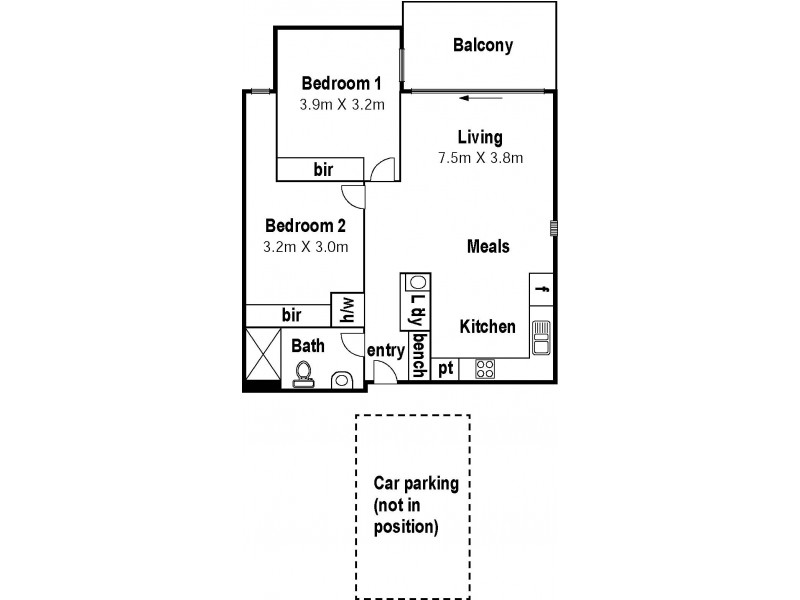 409/2A Montrose Place, Hawthorn East VIC 3123 Floorplan