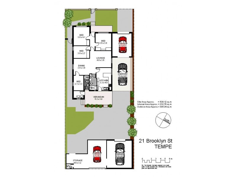 21 Brooklyn Street, Tempe NSW 2044 Floorplan