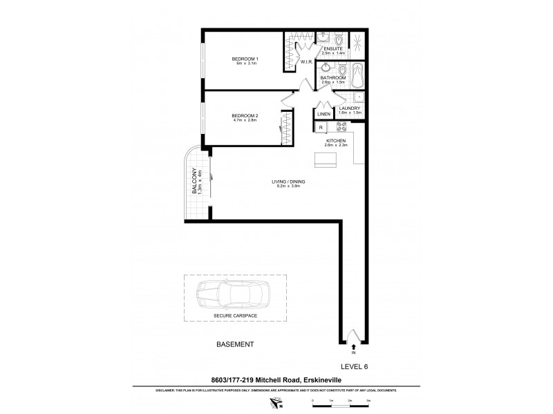 8603/177 Mitchell Road, Erskineville NSW 2043 Floorplan