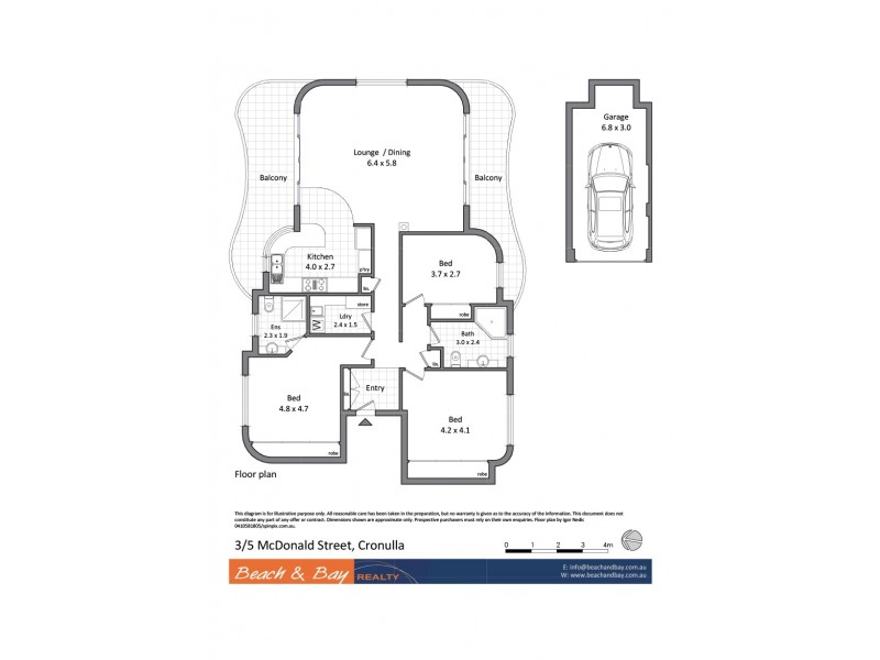 3/5 McDonald St, Cronulla NSW 2230 Floorplan