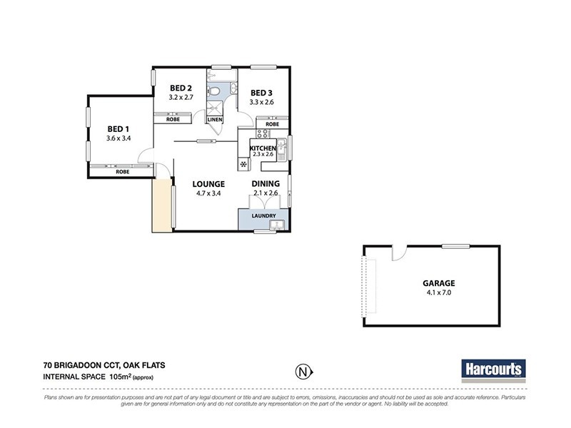 70 Brigadoon Circuit, Oak Flats NSW 2529 Floorplan