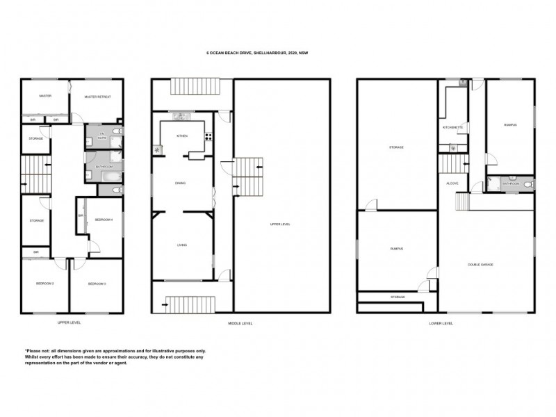 6 Ocean Beach Drive, Shellharbour NSW 2529 Floorplan