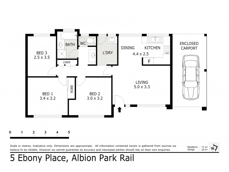 5 Ebony Place, Albion Park Rail NSW 2527 Floorplan