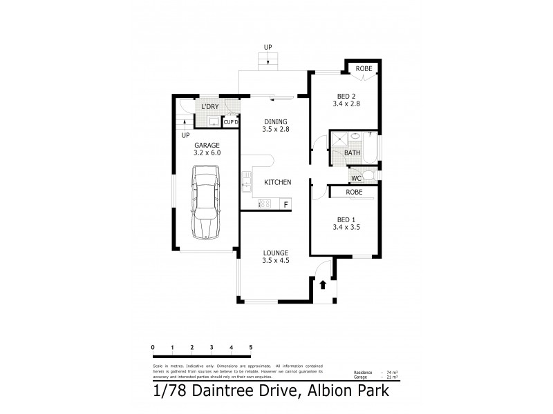 1/78 Daintree Drive, Albion Park NSW 2527 Floorplan