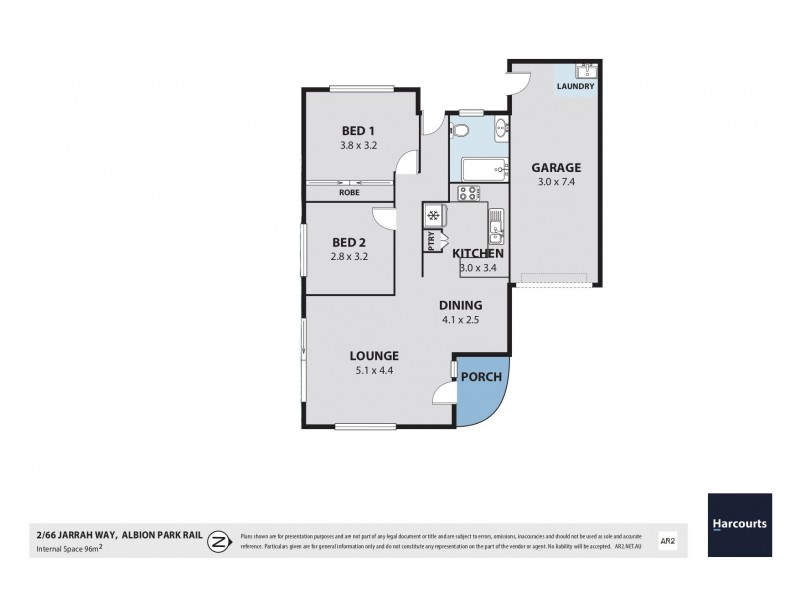 2/66 Jarrah Way, Albion Park Rail NSW 2527 Floorplan