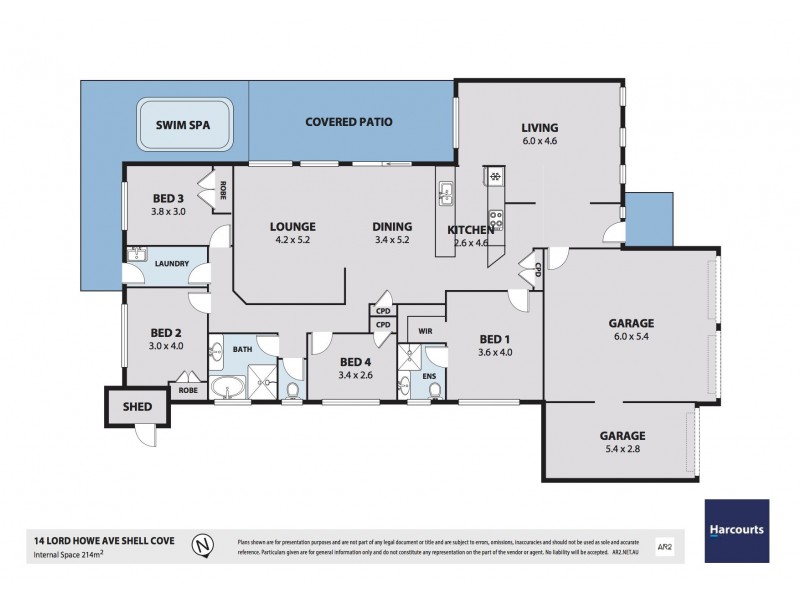 14 Lord Howe Avenue, Shell Cove NSW 2529 Floorplan