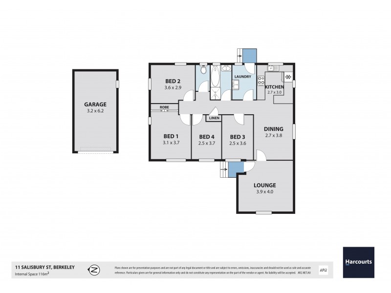 11 Salisbury Street, Berkeley NSW 2506 Floorplan
