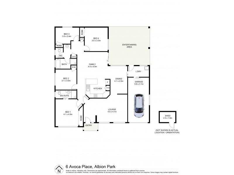 6 Avoca Place, Albion Park NSW 2527 Floorplan