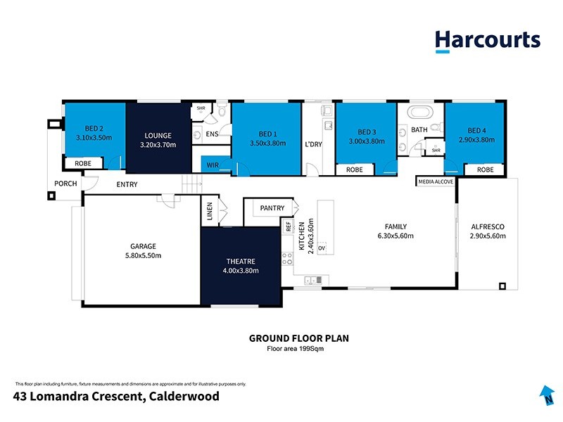 43 Lomandra Crescent, Calderwood NSW 2527 Floorplan